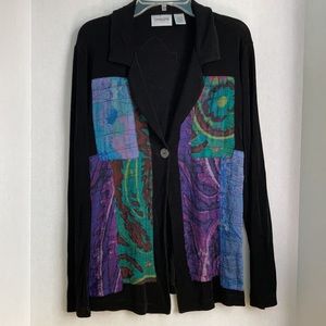 Chico's Travelers Long Sleeve Button Jacket small